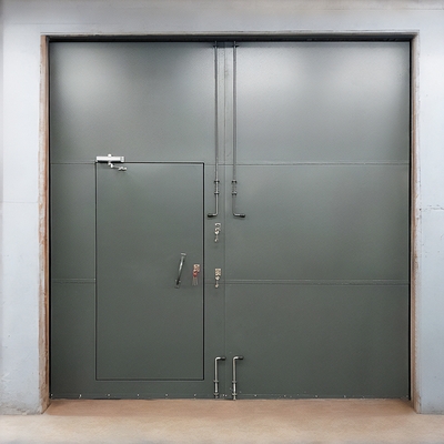 Стальные ворота с калиткой